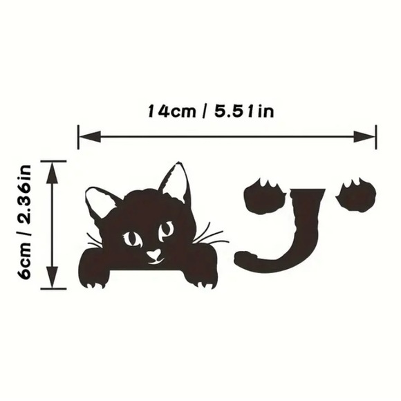 3/$10 Cat Light Switch Sticker - Decorative Wall Decal, Self-Adhesive - Picture 2 of 7